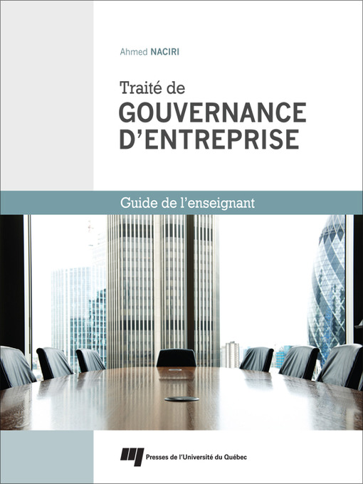 Title details for Traité de gouvernance d'entreprise by Ahmed Naciri - Available